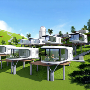 Maison de campagne intégrée au paysage pour le tourisme et les vacances, en acier inoxydable et EPS, insonorisée, type B&B - Product Image 1