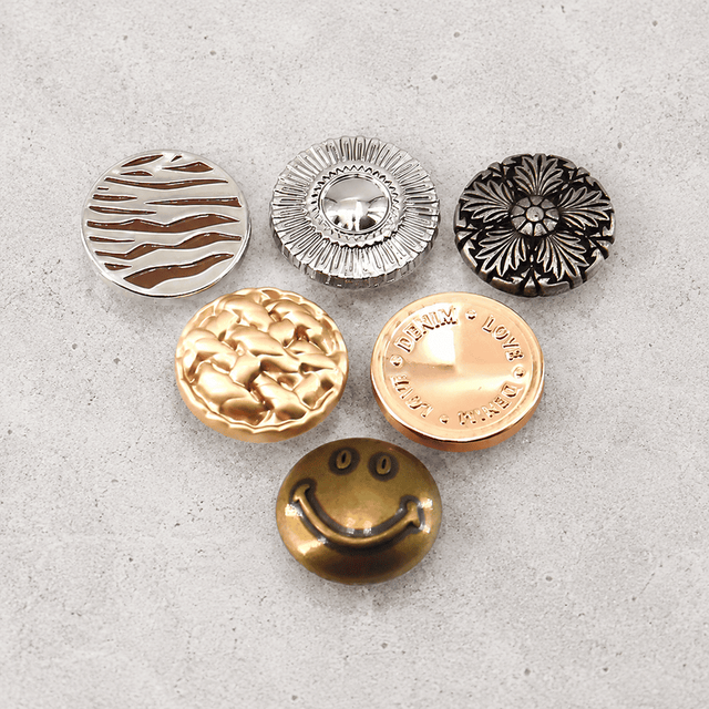 Garment Decorative Metal Shank Jeans Button Custom Brand Maker Rivet Denim Tack Jeans Button Factory