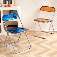 Chaises de jardin pliantes d'extérieur, canapé nordique en métal bon marché, luxe pliable en acrylique, ensemble de meubles modernes pour la maison, chaises de jardin pour le jardin