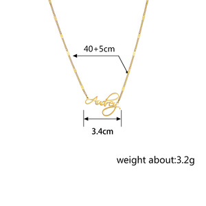 Personalized DIY Engraved English Letter <b>Name</b> <b>Necklace</b> <b>Custom</b> Stainless Steel <b>Name</b> Pendant Customized Jewelry for Women Gift - Product Image 6