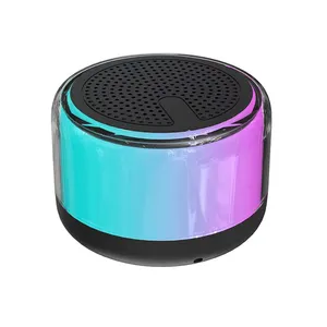 Caixa de som para celular Bt, alto-falantes redondos portáteis à prova d'água, mini subwoofer pequeno, som estéreo para celular, som de música e áudio ao ar livre