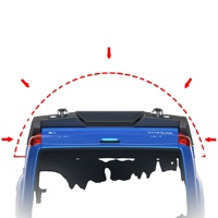 ULON Nouveau Design Barre de protection arrière pleine longueur pour pick-up, pare-chocs de camion avec crochet de remorquage, LED, en carbone noir poli, à visser pour