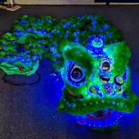 Funtoys – Meilleure Qualité – Costume de Danse du Lion Traditionnel Chinois LED – Vêtement de Dragon Personnalisé avec Lumières LED pour Spectacle