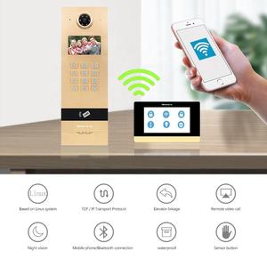 บ้านอพาร์ทเมนต์อัจฉริยะระดับไฮเอนด์กริ่งประตู IP65กันน้ำหน้าจอสัมผัสไร้สาย - Product Image 2