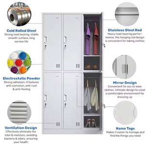 YB phòng tập thể dục tủ quần áo Văn Phòng TrườNg học tủ khóa tủ 6 9 12 Cửa thép tủ kim loại nhân viên tủ quần áo sắt lưu trữ công nhân tủ khóa - Product Image 4