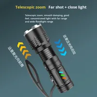 Lampe de travail portative laser blanche transfrontalière, lampe torche deux-en-un multifonctionnelle pour le camping, corps en alliage d'aluminium, portée 100-200m