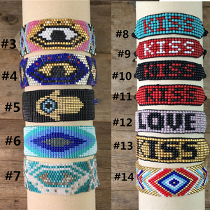 Pulsera Miyuki LS-A860, Increíble Pulsera de <span class=keywords><strong>Cuentas</strong></span> de Colores, Pulsera de <span class=keywords><strong>Cuentas</strong></span> Elásticas <span class=keywords><strong>con</strong></span> <span class=keywords><strong>Letras</strong></span> de AMOR, Diseño de Moda - Product Image 4