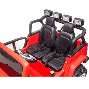 Voiture tout-terrain à deux places de <span class=keywords><strong>24</strong></span> volts pour les grands enfants à conduire, électrique 4x4, alimentée par batterie, roues en caoutchouc et siège en cuir, jouets à roulettes pour enfants - Product Image 6