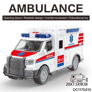 Vente en gros - Jouet <span class=keywords><strong>ambulance</strong></span> miniature à l'échelle 1:20 - Kit docteur - Nouveau modèle réaliste - Mini voiture de ville avec portes qui s'ouvrent, lumière et musique - Product Image 2