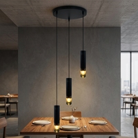 Lámparas Colgantes LED Redondas de Cable Negro Estilo Art Deco Contemporáneo Personalizadas para Dormitorio, Luz de Noche