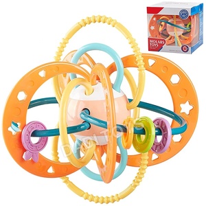 DADI Đồ Chơi Nhà Máy Thiết Kế Mới Nhất Đầy Màu Sắc Trẻ Em Mọc Răng Đồ Chơi Rattle BPA Free Mọc Răng Đồ Chơi Bé Mọc Răng Bóng - Product Image 5