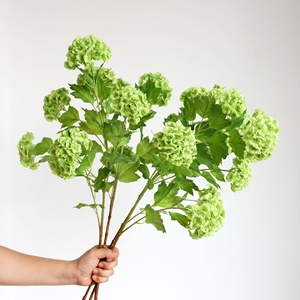 Flor Artificial Realista Hecha a Mano <span class=keywords><strong>de</strong></span> Alta Gama, Hortensia <span class=keywords><strong>de</strong></span> 5 Cabezas Tipo Bola <span class=keywords><strong>de</strong></span> Nieve, Rama Larga <span class=keywords><strong>de</strong></span> Plástico, para el Día <span class=keywords><strong>de</strong></span> San Valentín - Product Image 4