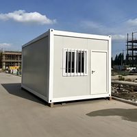 Maison conteneur pliable, panneau sandwich en acier préfabriqué, ferme, bureau, dortoir, entrepôt, bâtiment modulaire pliable