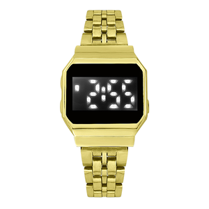 VENTE FLASH Montres de sport de luxe en or et argent pour hommes et femmes, montres numériques LED, bracelet en acier rétro, montre électronique, montre-bracelet - Product Image 1