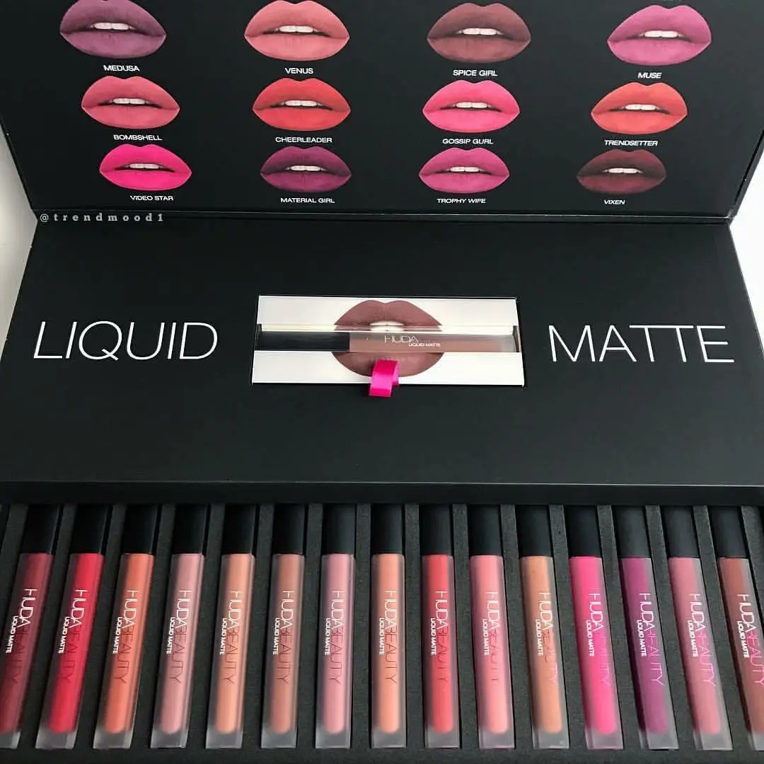 Beauty-kit de brillo de labios, 16 colores, mate, antiadherente, en caja, barra de labios brillante