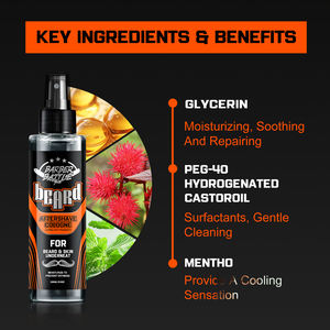 BARBATTLE CPNP GMPC MSDS Factory <span class=keywords><strong>Barber</strong></span> Reduce el enrojecimiento y las quemaduras de la maquinilla de afeitar Spray de Colonia para después del afeitado para hombres Etiqueta privada - Product Image 4