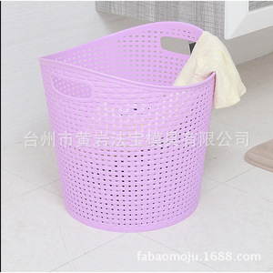 Plastic Imitation Rattan <b>Laundry</b> Basket Rectangle Portable Clothing Organizer Mold Injection Molding <b>Standing</b> Type - Product Image 3