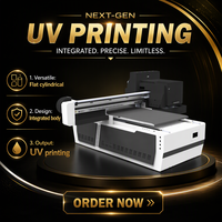 Printer UV Flatbed Silinder 3D Otomatis A1 6090 Berkualitas Tinggi Baru untuk Kaca, Akrilik, Logam, Kayu, PVC, Kristal