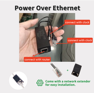 YIZHI GI6T-2.3R NTP 2,3 Zoll 6 Rote Ziffern Aluminiumlegierung Auto-Timing HH:MM:SS POE/WIFI/NTP/GPS Netzwerk LED Wand-Masteruhr - Product Image 5