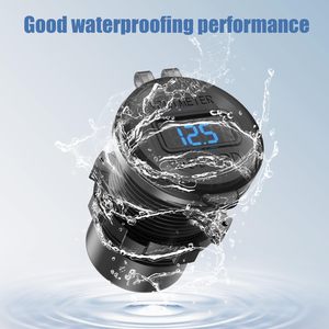 3-Port USB-C Schnell ladegerät 12V IP65 Wasserdichte ABS & Metallband Schalter buchse für Boote Golf Carts RVs Motorräder LKW - Product Image 6