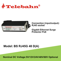 Protecteur de surtension PoE RJ45 CAT6 LAN 48V 1000 Mbps pour données Ethernet, dispositif de protection contre les surtensions SPD