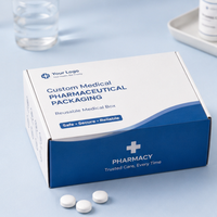 Boîte d'emballage en carton médical pour médicaments, boîte de carton pharmaceutique personnalisée pour le stockage en pharmacie, emballage écologique réutilisable