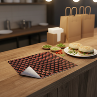 Papier laminé en aluminium composite de qualité alimentaire, gaufré et imprimé, pour emballage alimentaire (baguette, pain, hamburger, hot-dog)