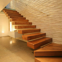 DAIYA escalier balustrade en bois avec bande de roulement en bois design
