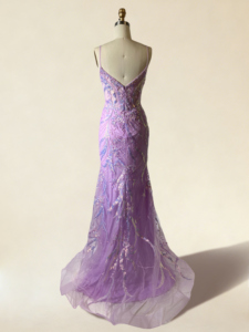 <span class=keywords><strong>Vestido</strong></span> de noche sirena lavanda con tirantes finos y cuello en V de Ocstrade, <span class=keywords><strong>vestido</strong></span> de dama de honor con lentejuelas y <span class=keywords><strong>tul</strong></span>, <span class=keywords><strong>vestido</strong></span> formal para invitadas de <span class=keywords><strong>boda</strong></span>. - Product Image 6