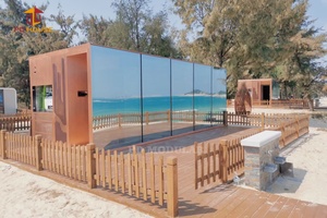 Maisonnette mobile moderne pour l'extérieur, préfabriquée en conteneur, entièrement meublée, pour parc à thème et villa <span class=keywords><strong>de</strong></span> glamping - Product Image 6