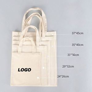 Bolsa de Tela Personalizada con Logotipo para Estudiantes, Bolsa de Compras Reutilizable de Algodón para Regalos Promocionales - Product Image 1