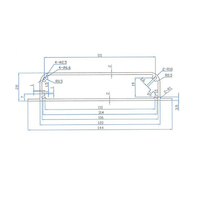 Boîtier en aluminium extrudé 144*28mm, boîte large et plate avec bride de montage, boîtier électronique pour projet