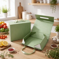 Boîte cadeau pliable mate avec intérieur doublé de satin et fermeture à ruban pour cadeaux, commandes en gros et logo personnalisé