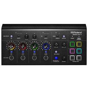 มิกเซอร์เสียงสตรีมมิ่ง Roland Bridgecast X 4K พร้อมพลังงานแฟนทอม สำหรับการสตรีมสดและการเล่นเกม - Product Image 1