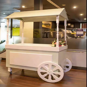 Chariot à bonbons et à friandises pour mariage - Design moderne, construction durable en métal et bois pour mariages et fêtes d'anniversaire, États-Unis - Product Image 1