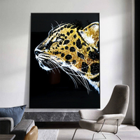 Peinture d'art abstraite de luxe, peinture diamant en porcelaine de cristal moderne pour salon, articles ménagers, art mural, peinture animale