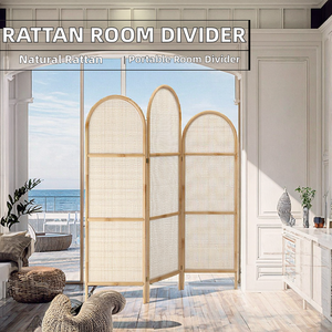 New Arrival Coastal <b>Partition</b> Rattan Room Divider Customized Decorative Wall Divider Retractable Movable Firm Structure - Product Image 2