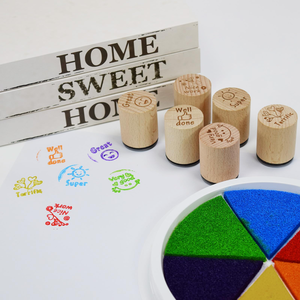 แสตมป์ยางไม้ทรงกลมหลากหลายลวดลาย เหมาะสำหรับครูใช้เป็นของเล่น<span class=keywords><strong>สอน</strong></span><span class=keywords><strong>ภาษา</strong></span>อังกฤษ - Product Image 4