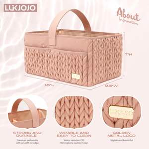 Cesta de Viaje para Bebés para Pañales, Toallitas Húmedas, Organizador de Pañales Lavable, Bolsa de Mamá, Organizador de Pañales Grande - Product Image 3