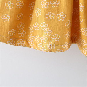 Aliexpress Reino Unido, Mejor Precio, Nuevo Vestido Premium Amarillo con Flores para Niña, Estilo Coreano, Venta al Por Mayor de Fábrica - Product Image 5