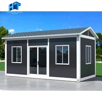 Casa Contenedor de Acero Desmontable de 20 Pies, Estilo Europeo, Pequeña Casa Modular Móvil para Apartamento u Oficina en Casa, Casa de Descanso en la Playa