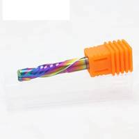 Fraise à compression en carbure monobloc à 2 dents pour CNC, outil de coupe pour le bois et les machines à bois