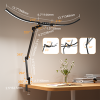 Nouvelle Arrivée 2025 – Lampe de Bureau LED à Bras Articulé avec Pince, Idéale pour le Dessin, l'Étude et l'Éclairage Professionnel