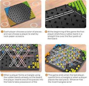 Juego de Mesa Multijugador de Triángulos Enlazados, Rompecabezas de Plástico para Niños y Adolescentes, Entrena el Pensamiento y la Competencia - Product Image 2