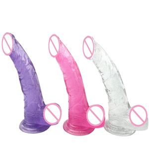 Dildo prodotto per adulti giocattolo per adulti di alta qualità Dildos da <span class=keywords><strong>uomo</strong></span> morbido e grande iniezione di TPE gelatina Dildo per la masturbazione femminile giocattoli sessuali - Product Image 1