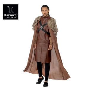 Whole Sale <strong>Men's</strong> Adult Halloween Party Performance Costume Medieval Knight TV Movie Carnival Cosplay Kits Black Cape <strong>Tunic</strong> - Product Image 4