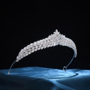 Couronne de mariée coréenne en zircon, bijoux polyvalents pour coiffure de <span class=keywords><strong>mariage</strong></span>, accessoires de <span class=keywords><strong>cheveux</strong></span> pour demoiselles d'honneur, coiffure pour <span class=keywords><strong>cheveux</strong></span> <span class=keywords><strong>courts</strong></span> - Product Image 3