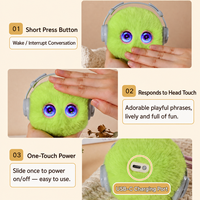 Peluche interactive intelligente personnalisée avec IA et yeux LED expressifs pour cadeau – Vente en gros