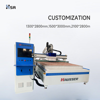 Fresadora CNC Hausser para Trabajos en Madera con Cambio Automático de Herramienta (ATC) 1325/1330/2128, Máquina de Tallado de Madera con Control DSP para Corte de Gabinetes