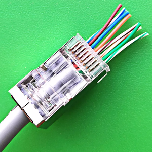 Cat6 e Cat6A Rj45 Connector Brass Pass através de comunicação para amigos felinos - Product Image 3